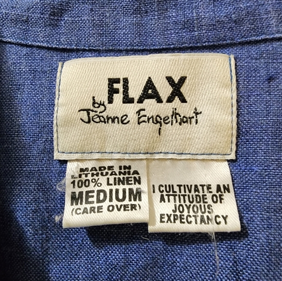 FLAX Button Front Shacket Sz M - Picture 4 of 4